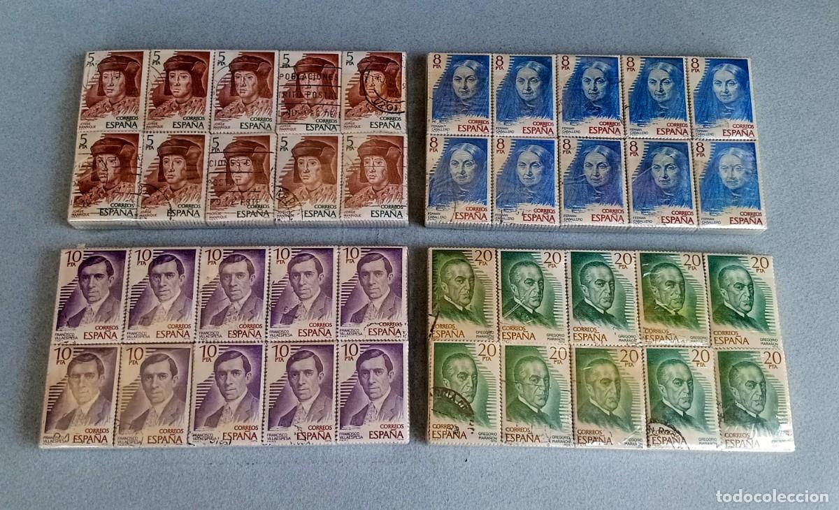 Sellos: Espa&ntilde;a. Personajes 1.000 series Matasello. Edifil. 2512-2515 + OBSEQUIO