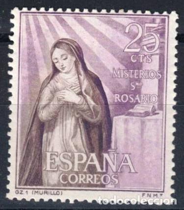 Sellos: A&Ntilde;O 1962 EDIFIL 1463 - MISTERIO DEL SANTO ROSARIO
