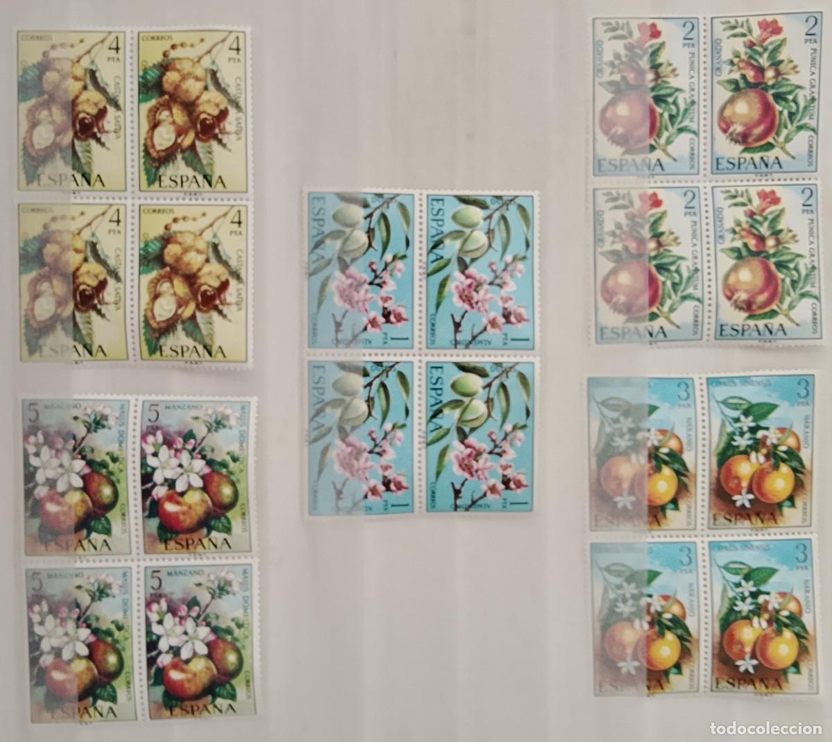 Sellos: Sellos Bloques de 4. Edifil 2254/58. Flora Hisp&aacute;nica (IV Serie). A&ntilde;o 1975.