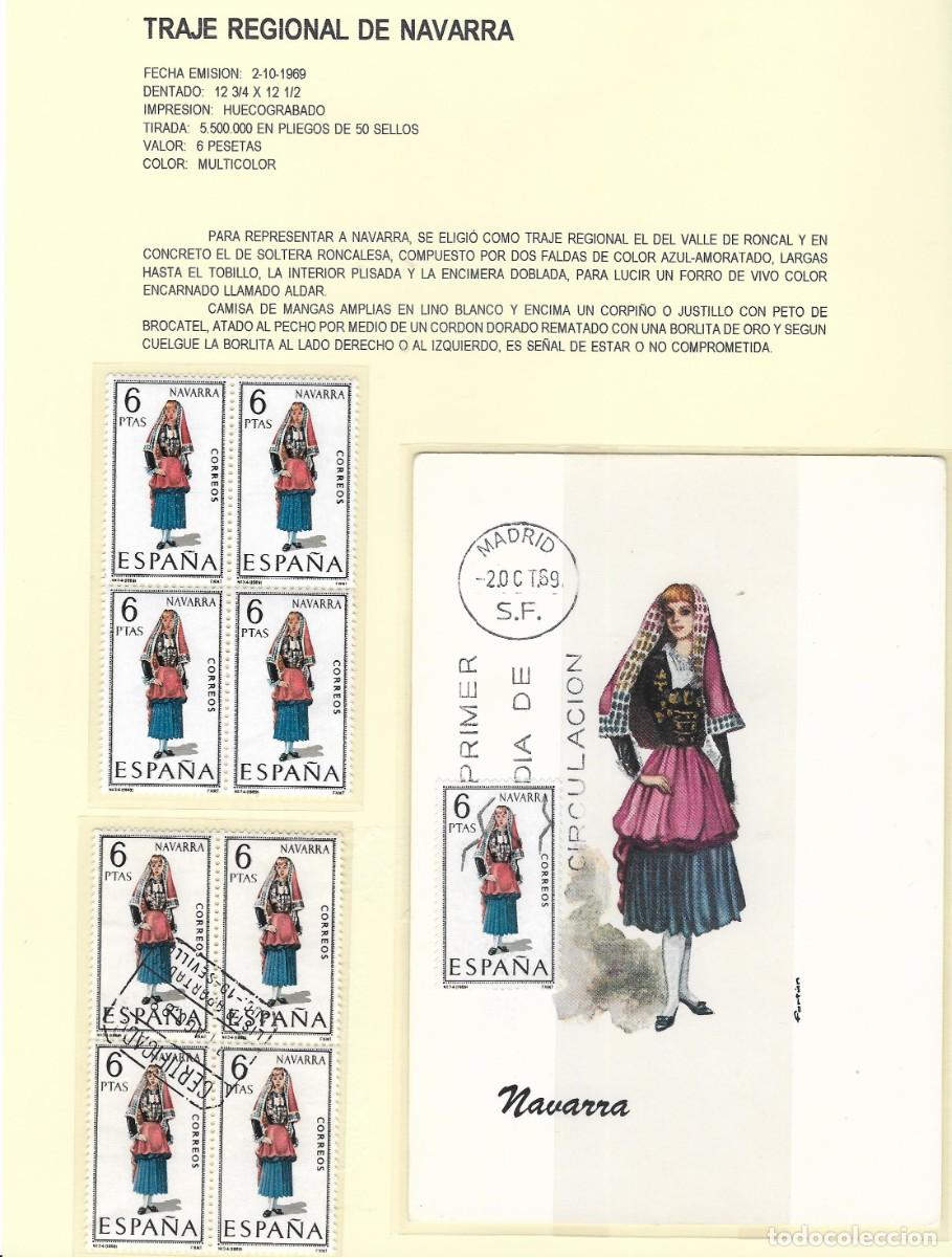 Sellos: Edifil 1907. SPD, tarjeta, sellos y carta Traje de Navarra. 1969