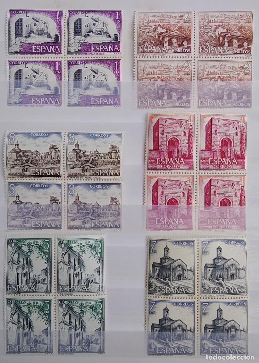 Francobolli: Sellos Bloques de 4. Edifil 2266/71. Turismo. IX Serie. A&ntilde;o 1975.