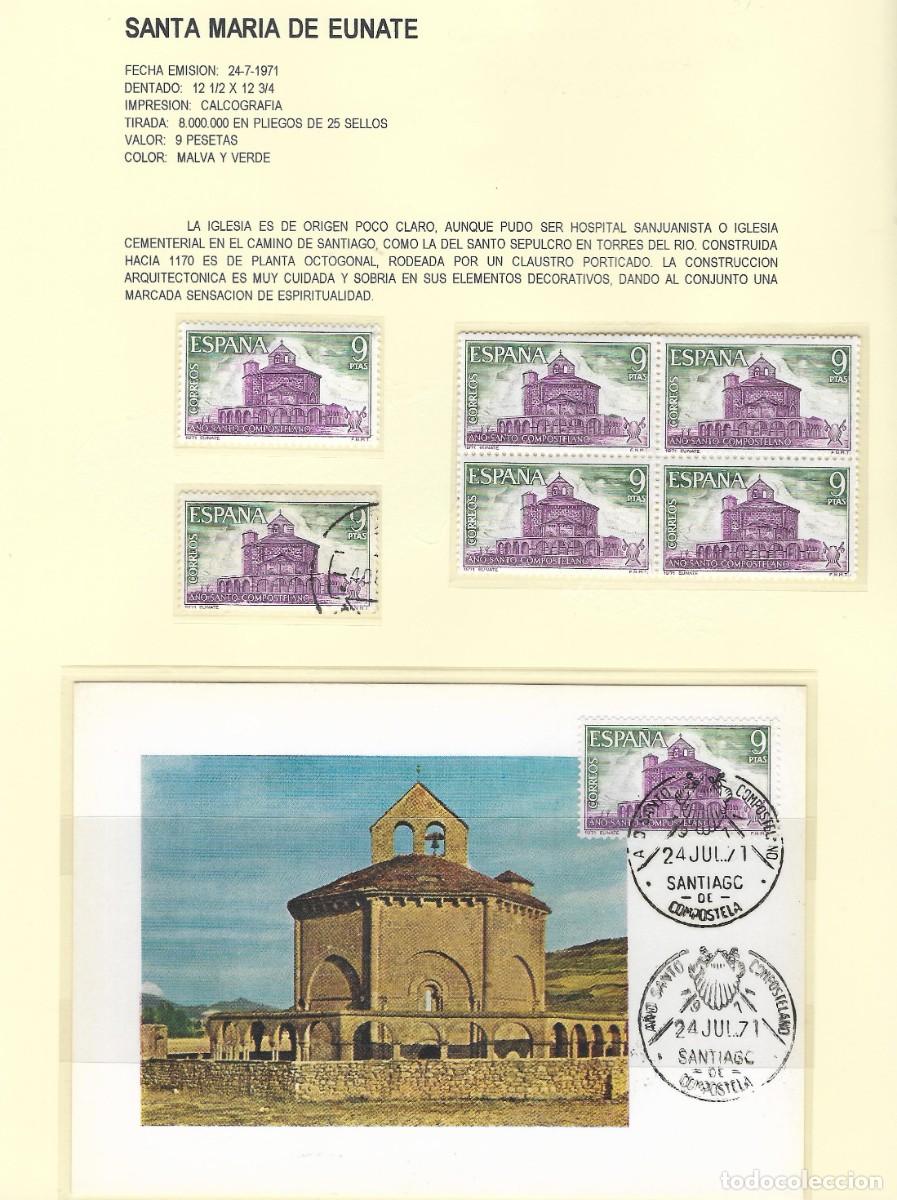 Sellos: Edifil 2052. SPD, tarjeta, sellos y carta Eunate. Navarra. 1971