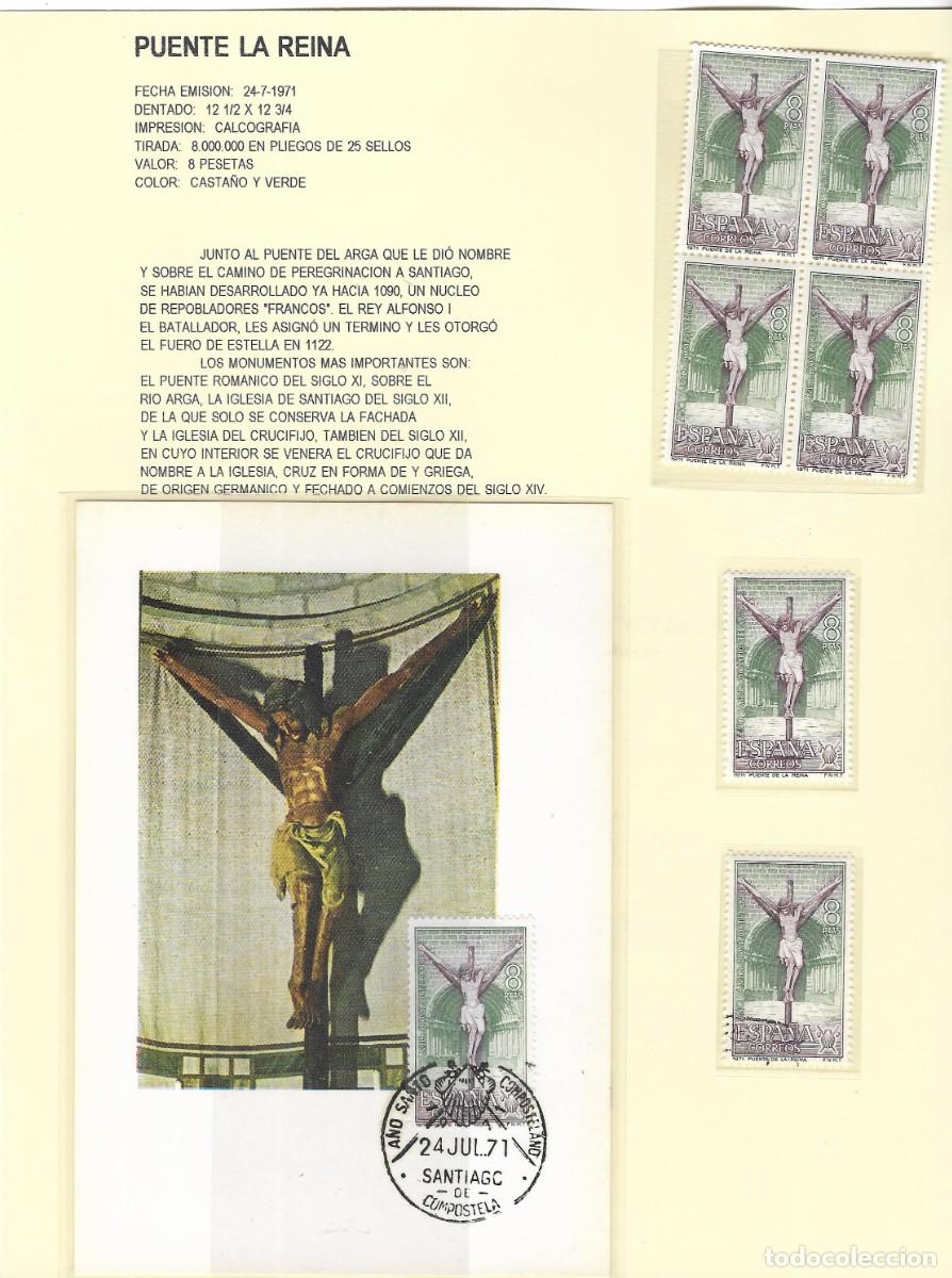 Sellos: Edifil 2051. SPD, tarjeta, sellos y carta Puente la Reina. Navarra. 1971