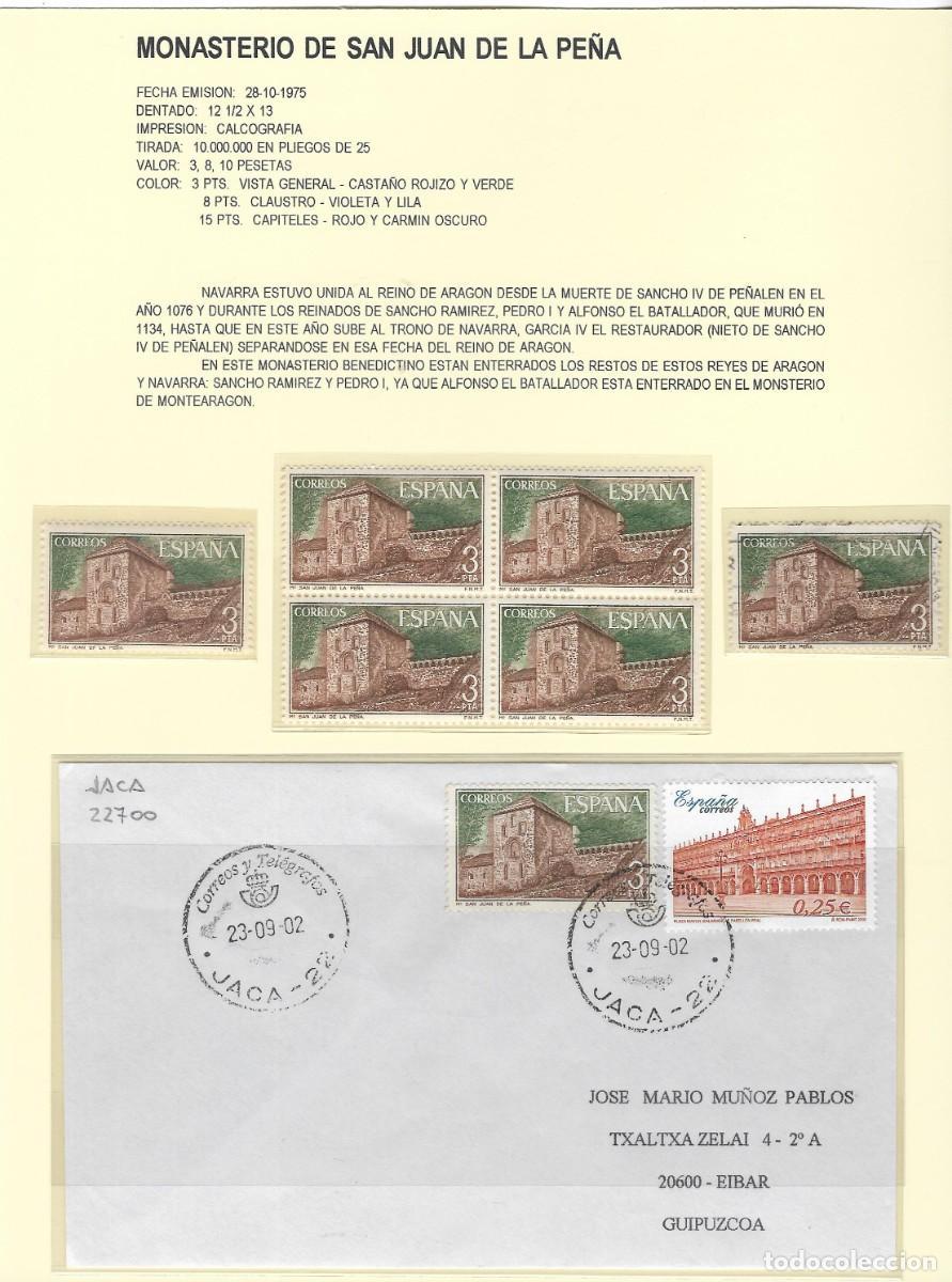 Sellos: Gran lote SPD, tarjetas, sellos y cartas SAN JUAN DE LA PE&Ntilde;A (Huesca). 1975