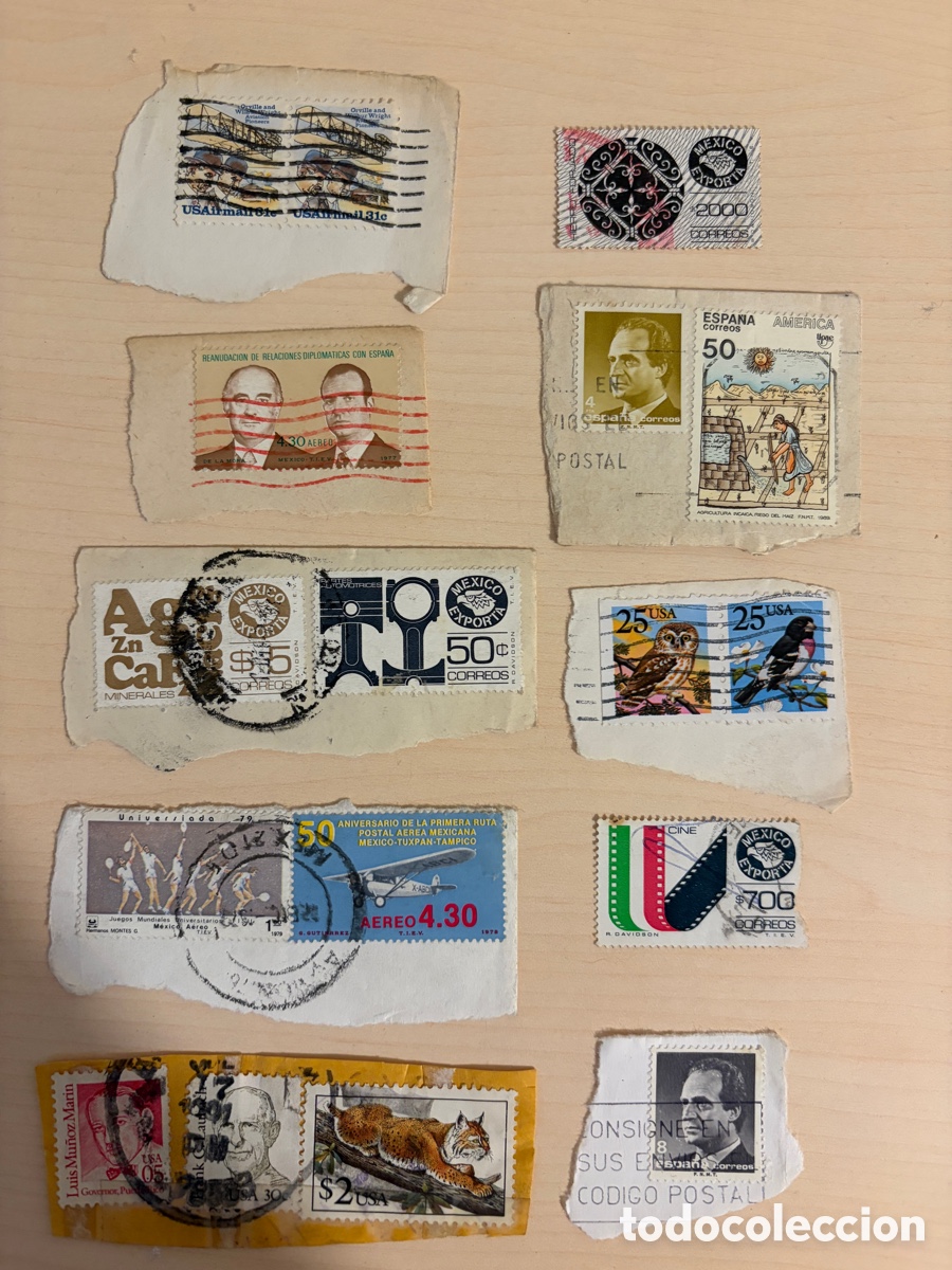 Sellos: Lote con m&aacute;s de 30 sellos Espa&ntilde;a e internacionales - Foto 3