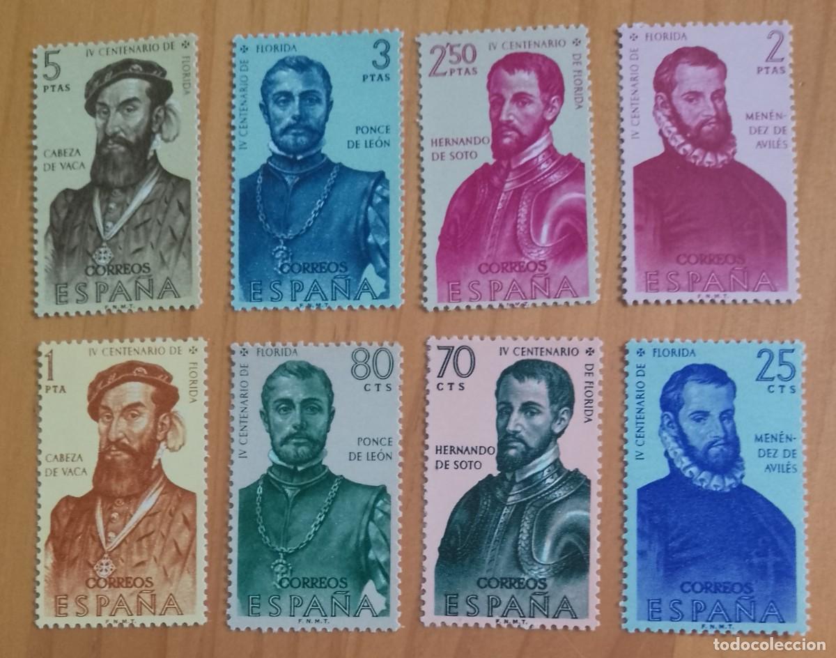 Sellos: SERIE - EDIFIL 1298 A 1305 - A&Ntilde;O 1960 - FORJADORES DE AM&Eacute;RICA