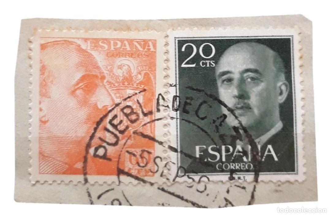 Sellos: FRANCO. FRAGMENTO FECHADOR LA PUEBLA DE CAZALLA - SEVILLA. USADO.