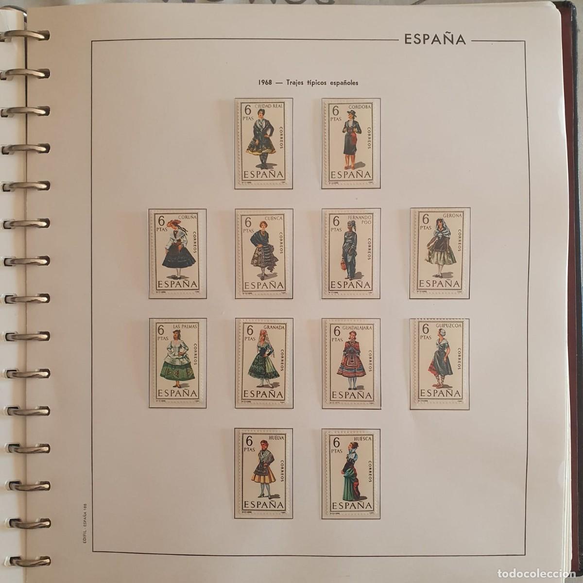 Selos: A&Ntilde;O COMPLETO ESPA&Ntilde;A 1968 EDIFIL 1839 ** A 1897 ** MONTADO HOJAS EDIFIL