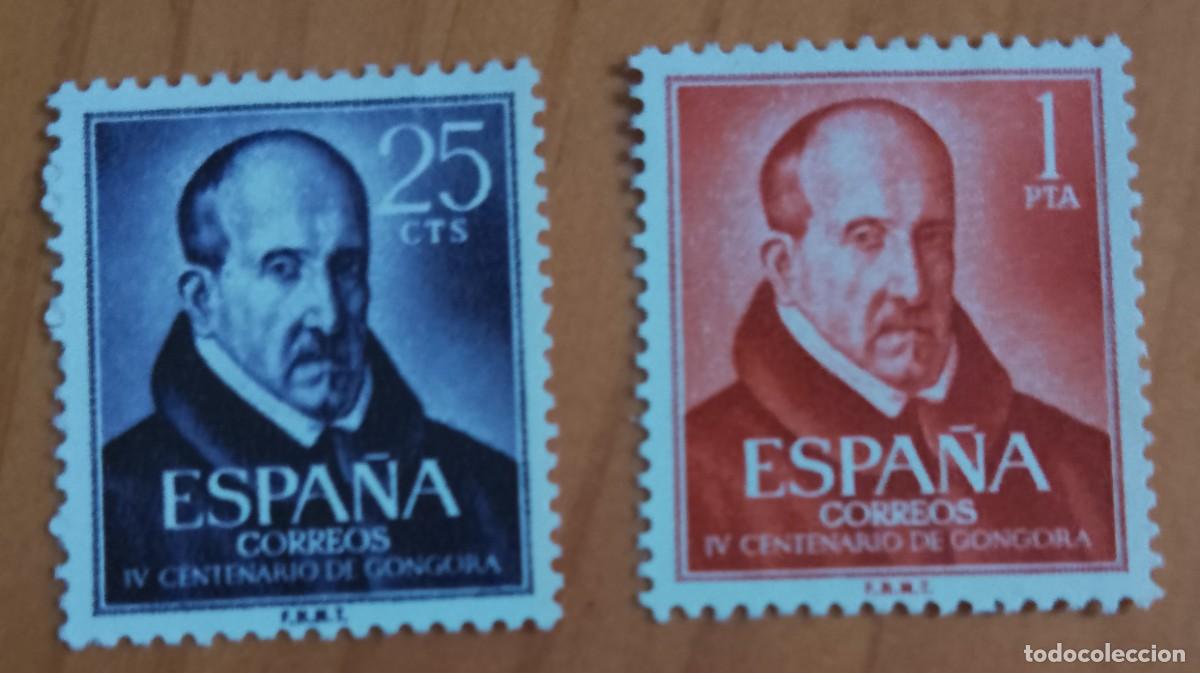 Sellos: SERIE - EDIFIL 1369 Y 1370 - A&Ntilde;O 1961 - IV CENTENARIO DEL NACIMIENTO DE LUIS DE GONGORA Y ARGOTE.
