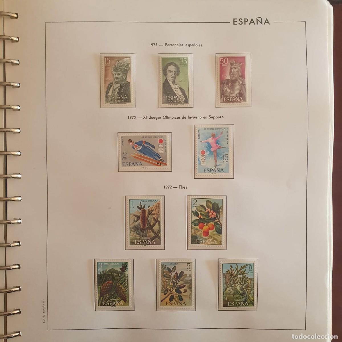 Sellos: A&Ntilde;O COMPLETO ESPA&Ntilde;A 1972 EDIFIL 2071 ** A 2116 ** MONTADO HOJAS EDIFIL