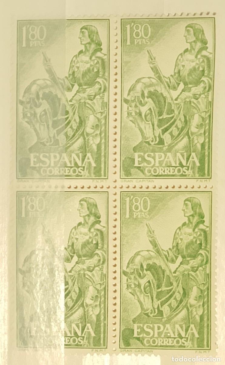 Stamps: Sellos Bloques de 4. Edifil 1209. El Gran Capit&aacute;n, Gonzalo Fern&aacute;ndez de C&oacute;rdoba. A&ntilde;o 1958.