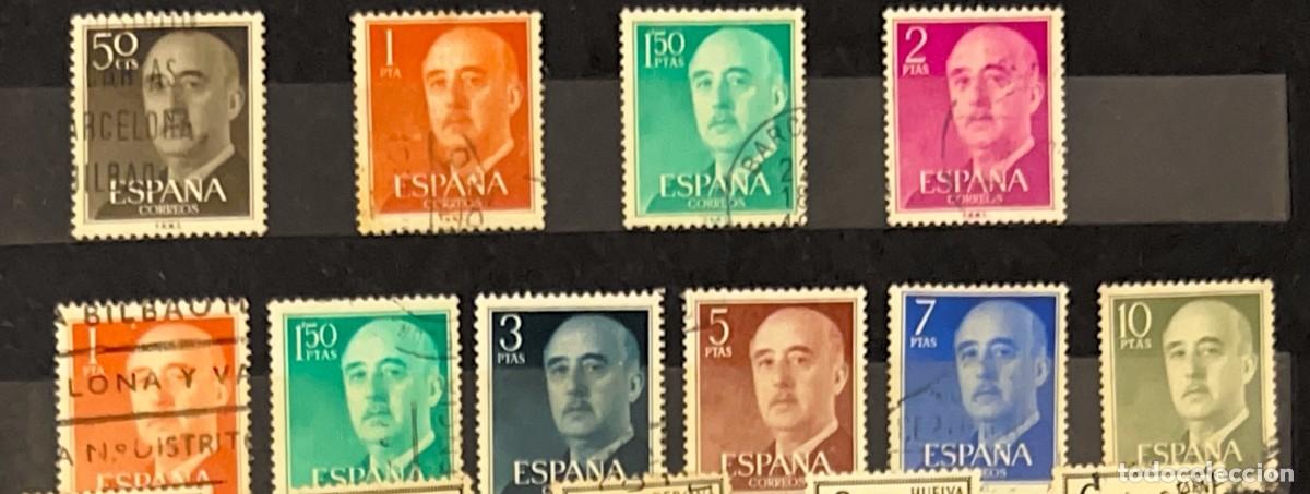 Sellos: 10 sellos de FRANCO de varias denominaciones y colores