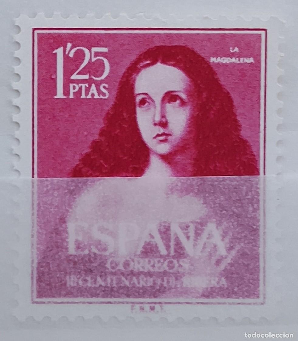 Francobolli: Sellos. Edifil 1129. III Centenario de la muerte del pintor Jos&eacute; de Ribera (La Magdalena). A&ntilde;o 1954.