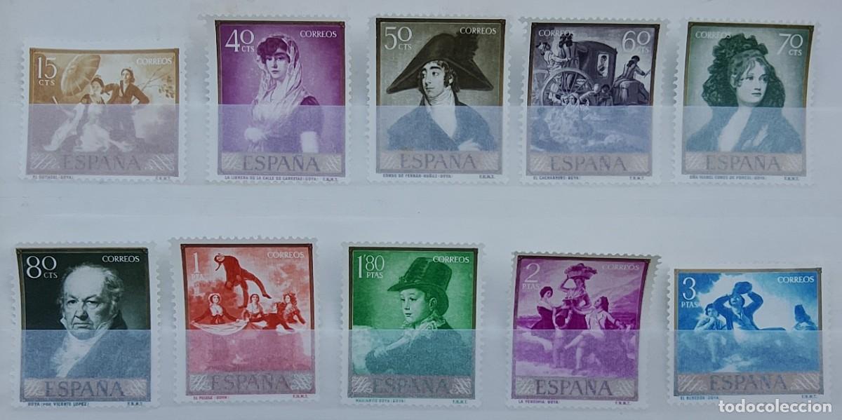 Sellos: Sellos. Edifil 1210/19. Pintor Goya. A&ntilde;o 1958.