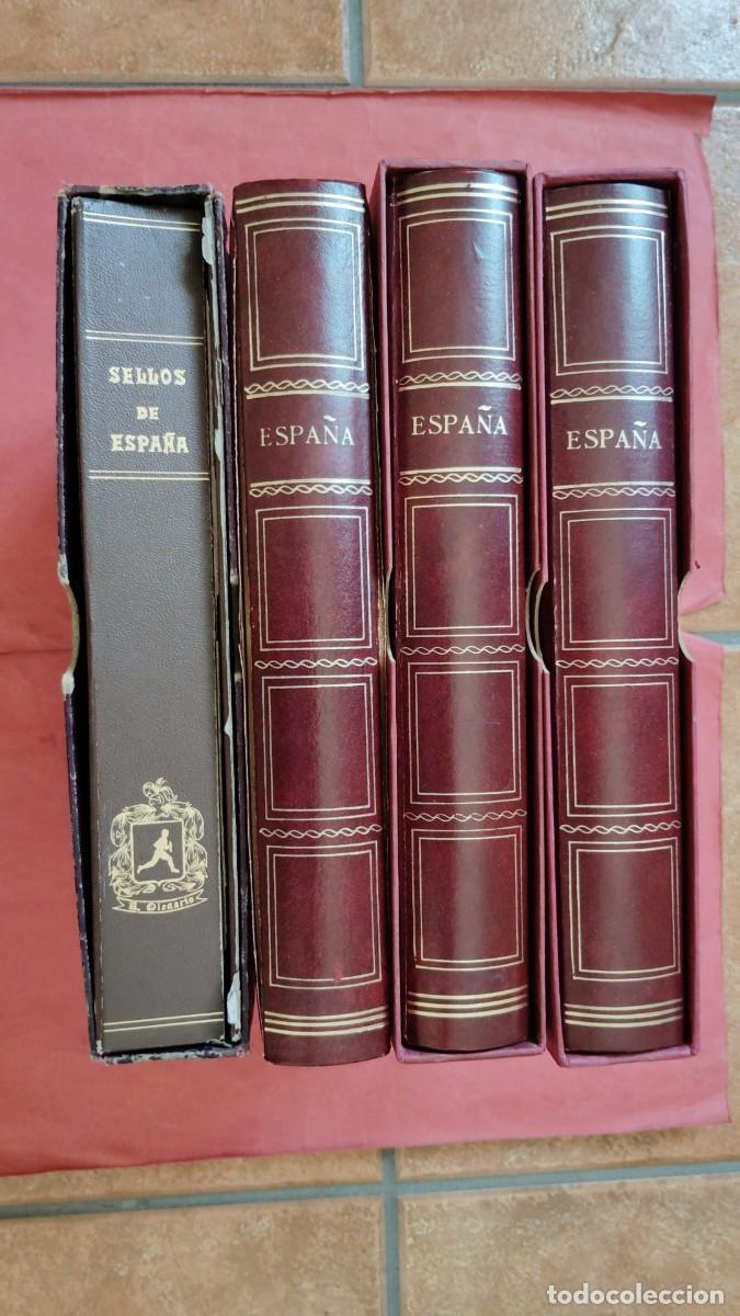 Briefmarken: SELLOS DE ESPA&Ntilde;A.-COLECCION DE SELLOS DE 1950 A 1992.-4 ALBUMES.-SELLOS NUEVOS.-HOJAS BLOQUE.
