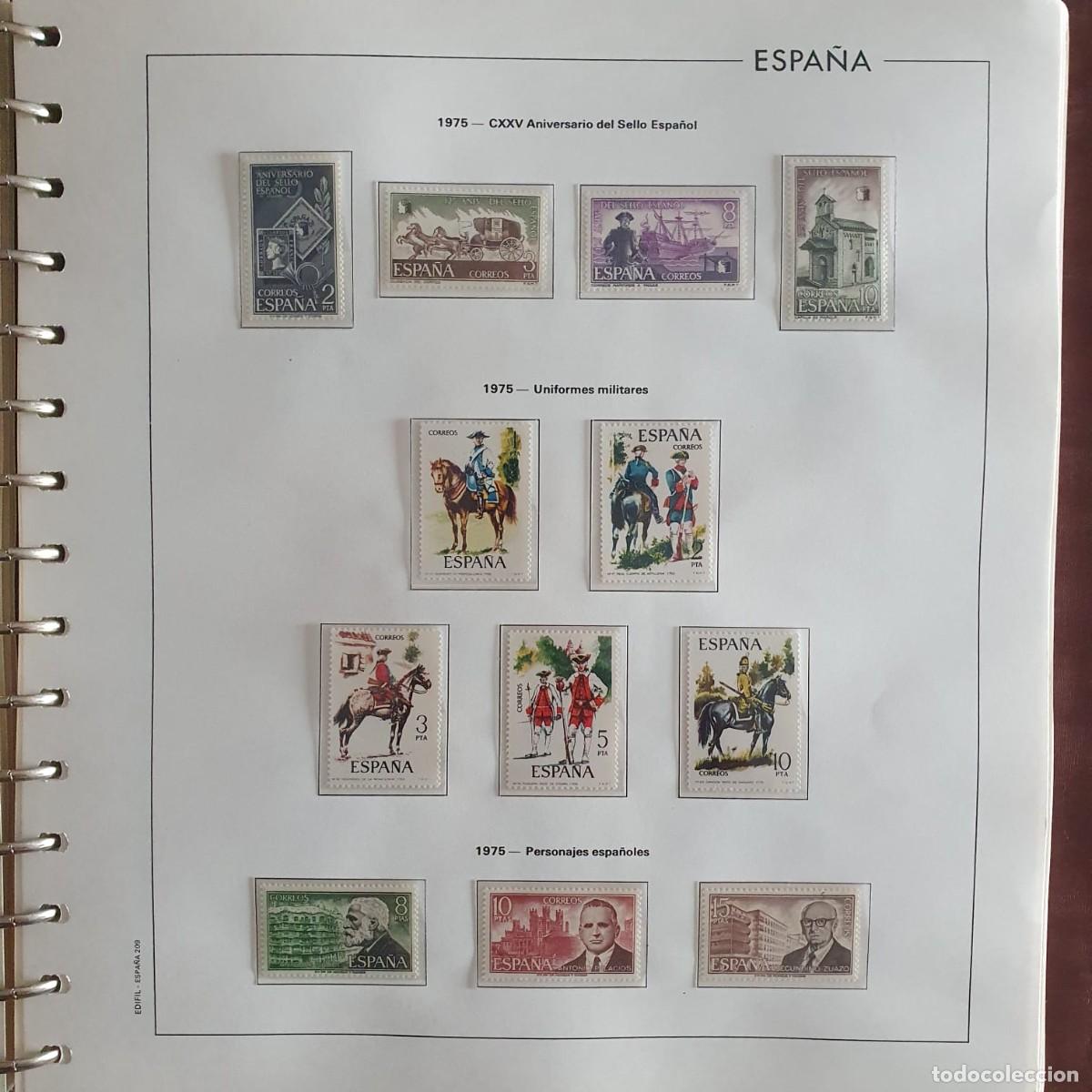 Timbres: A&Ntilde;O COMPLETO ESPA&Ntilde;A 1975 EDIFIL 2232 ** A 2305 ** MONTADO HOJAS EDIFIL