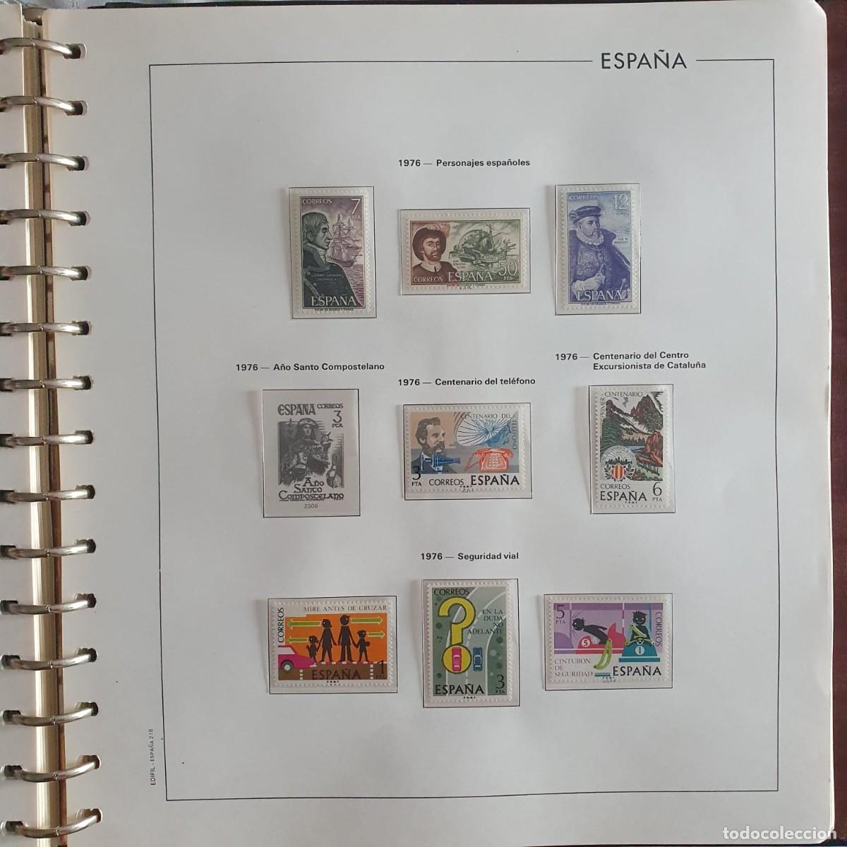 Stamps: A&Ntilde;O COMPLETO ESPA&Ntilde;A 1976 EDIFIL 2306 ** A 2380 ** MONTADO HOJAS EDIFIL