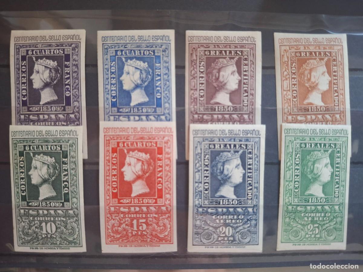 Francobolli: Sellos Espa&ntilde;a a&ntilde;o 1950 edifil 1075/1082 en nuevo sin fijasello