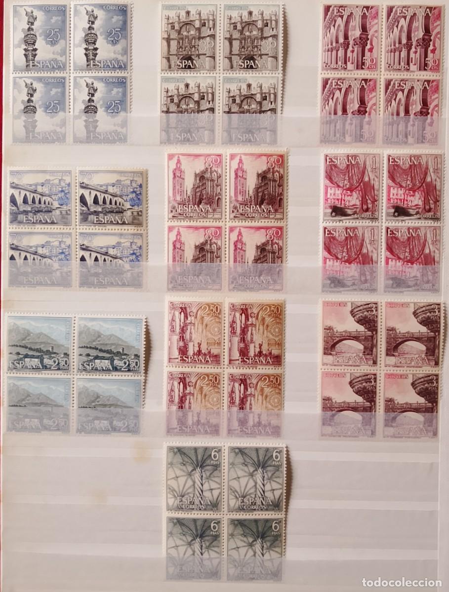 Sellos: Sellos en bloque de 4. Edifil 1643/52. Turismo. II Serie. A&ntilde;o 1965.