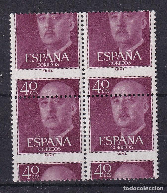 Sellos: N&ordm; 1148 BLOQUE DE 4 SELLOS CON DEFECTO DE DENTADO EN MITAD DEL SELLO **