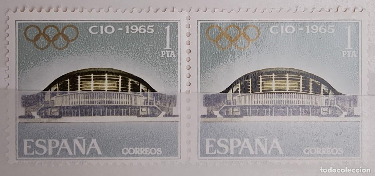 Sellos: Sellos en bloque de 2. Edifil 1677. LXIII Asamblea del Comit&eacute; Ol&iacute;mpico Internacional. A&ntilde;o 1965.
