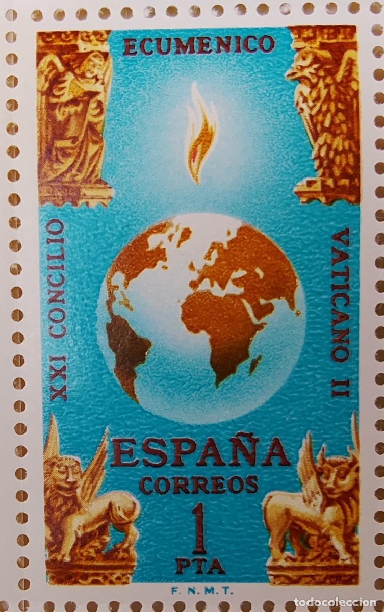 Sellos: Sellos. Edifil 1695. Clausura del Concilio Ecum&eacute;nico Vaticano II. A&ntilde;o 1965.