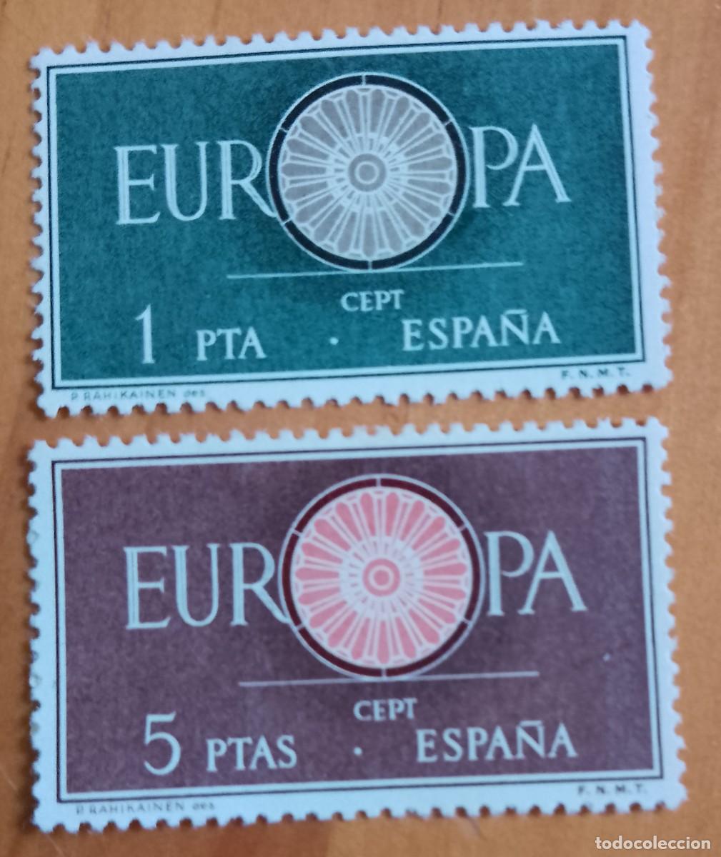 Sellos: SERIE - EDIFIL 1294 Y 1295 - A&Ntilde;O 1960 - EUROPA, CEPT