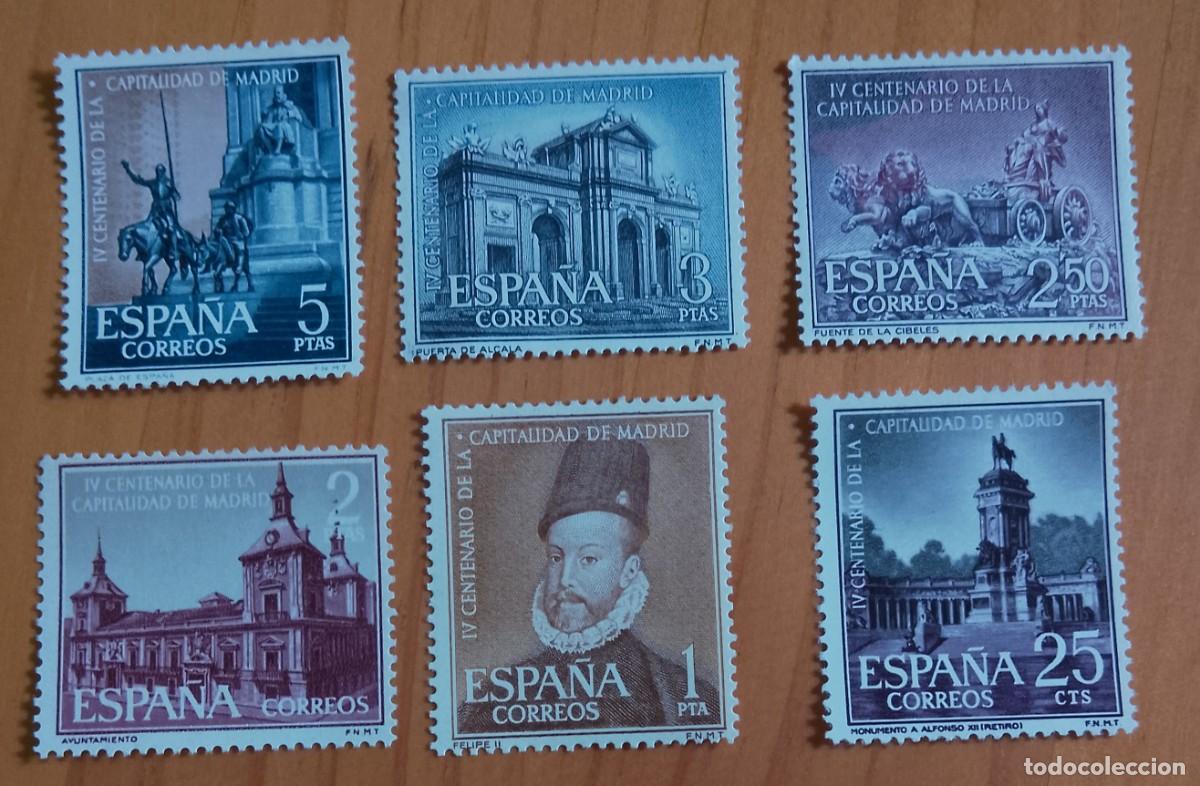 Sellos: SERIE - EDIFIL 1388 A 1393 - A&Ntilde;O 1961 - IV CENTENARIO DE LA CAPITALIDAD DE MADRID