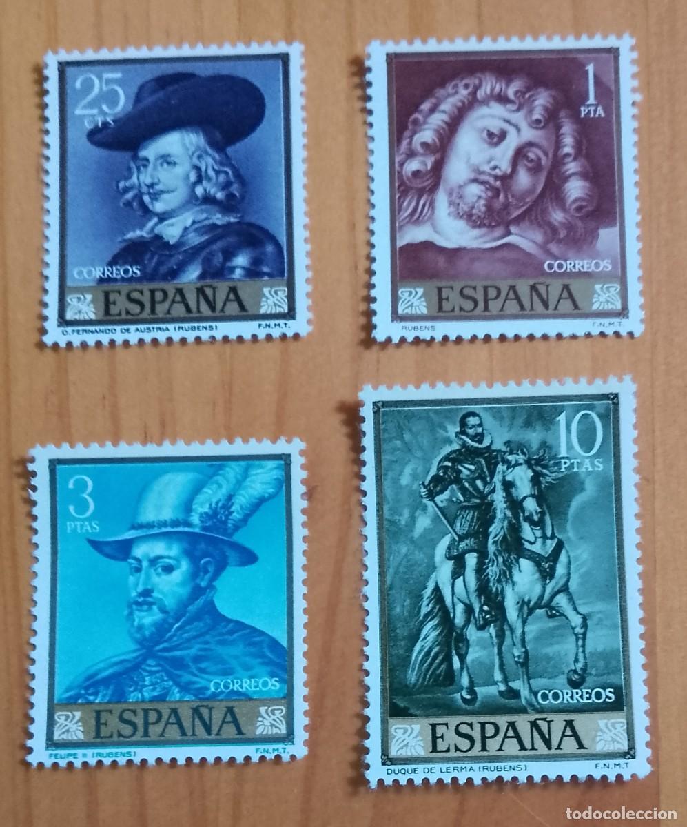 Sellos: SERIE - EDIFIL 1434 A 1437 - A&Ntilde;O 1962 - PINTURA: RUBENS