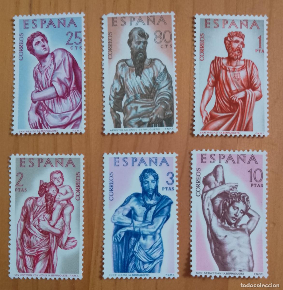 Sellos: SERIE - EDIFIL 1438 A 1443 - A&Ntilde;O 1962 - BERRUGUETE