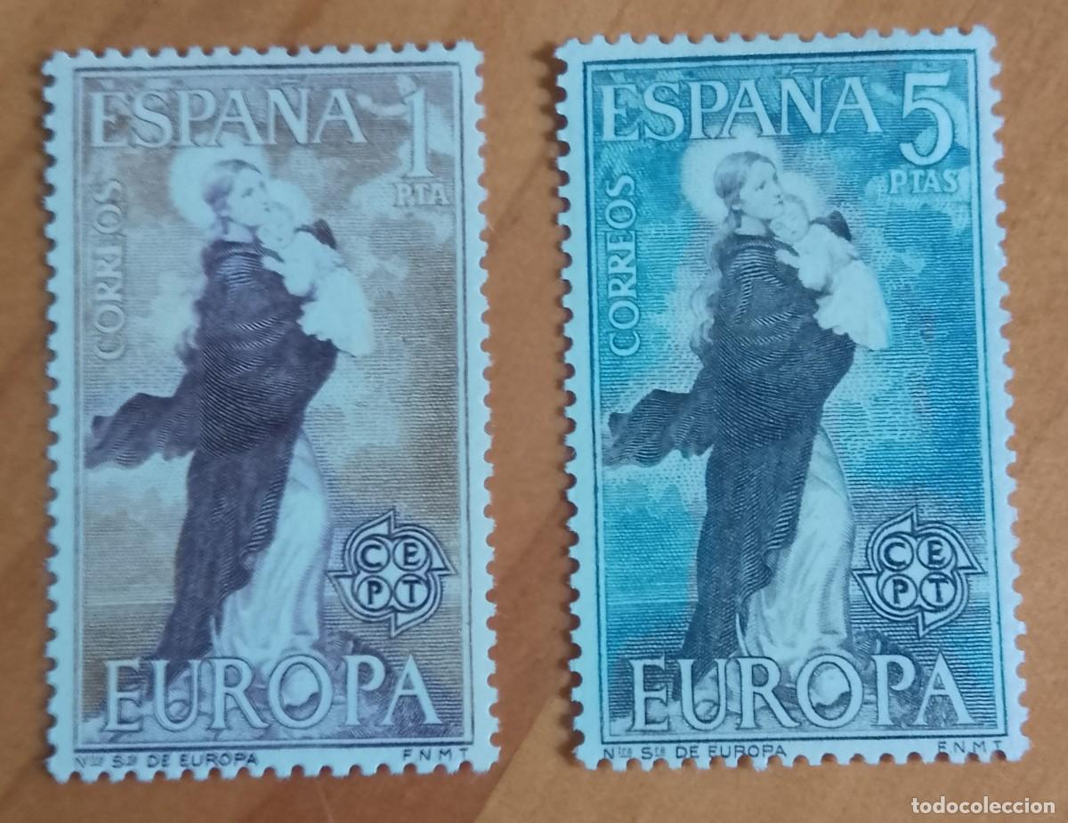Sellos: SERIE, A&Ntilde;O 1963 - EDIFIL 1519 Y 1520 - EUROPA, NUESTRA SE&Ntilde;ORA DE EUROPA.