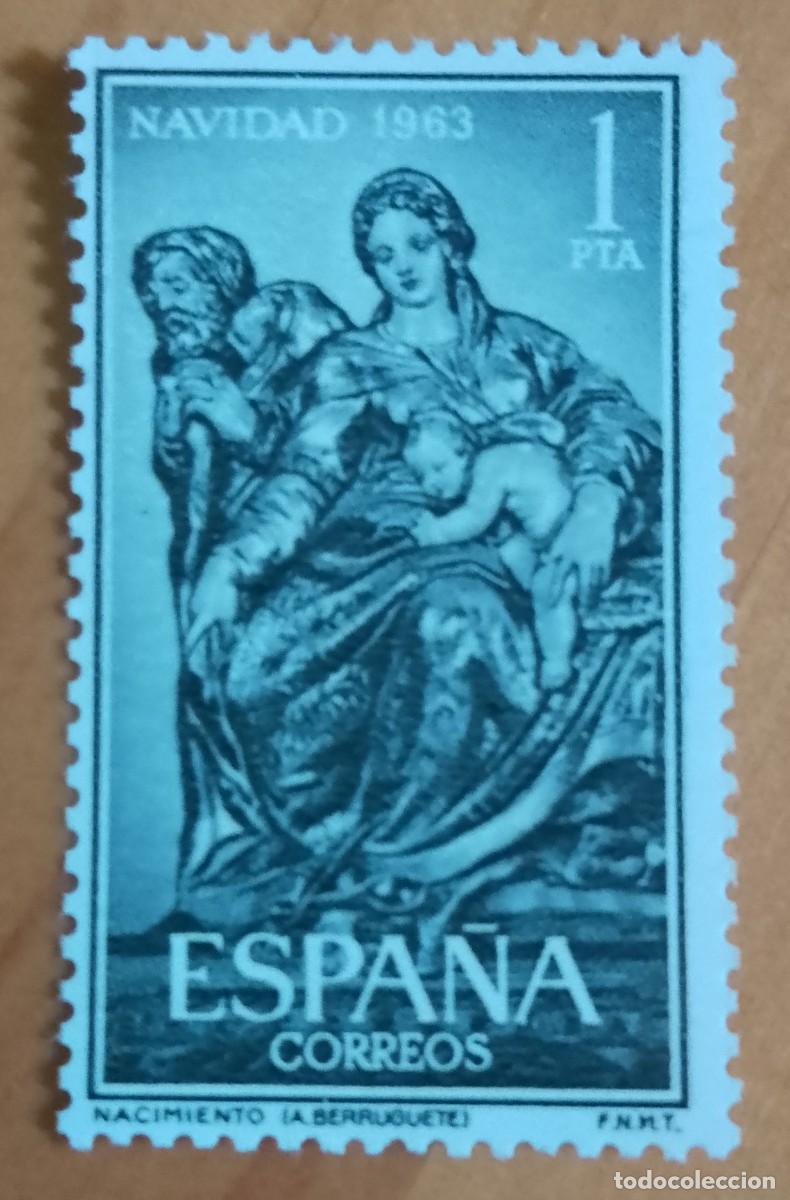 Sellos: SERIE, A&Ntilde;O 1963 - EDIFIL 1535 - NAVIDAD, NACIMIENTO DE BERRUGUETE.