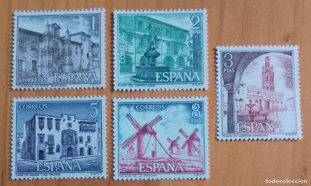 Sellos: SERIE, A&Ntilde;O 1973 - EDIFIL 2129 A 2133- PAISAJES Y MONUMENTOS.