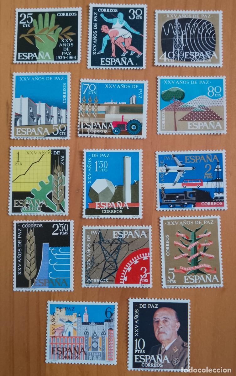 Selos: SERIE, A&Ntilde;O 1964 - EDIFIL 1576 A 1589 - XXV A&Ntilde;OS DE PAZ