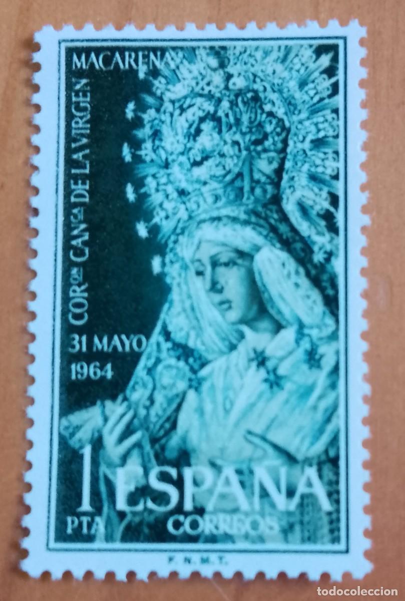 Selos: SERIE, A&Ntilde;O 1964 - EDIFIL 1598 - CORONACION DE LA VIRGEN DE LA MACARENA