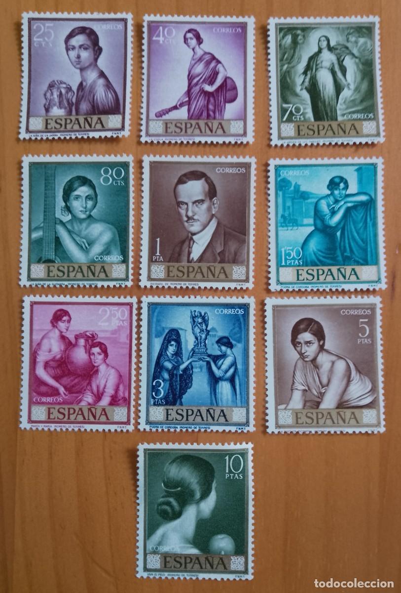 Sellos: SERIE, A&Ntilde;O 1965 - EDIFIL 1657 A 1666 - PINTURA: ROMERO DE TORRES.