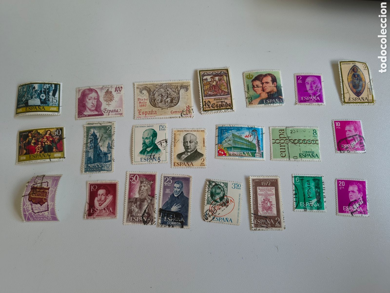 Sellos: Lote de 74 sellos usados de Espa&ntilde;a - Foto 2