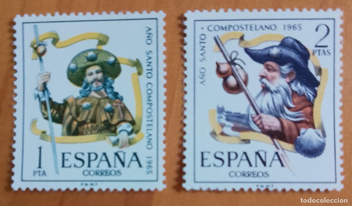 Sellos: SERIE, A&Ntilde;O 1965 - EDIFIL 1672 Y 1673 - A&Ntilde;O SANTO COMPOSTELANO