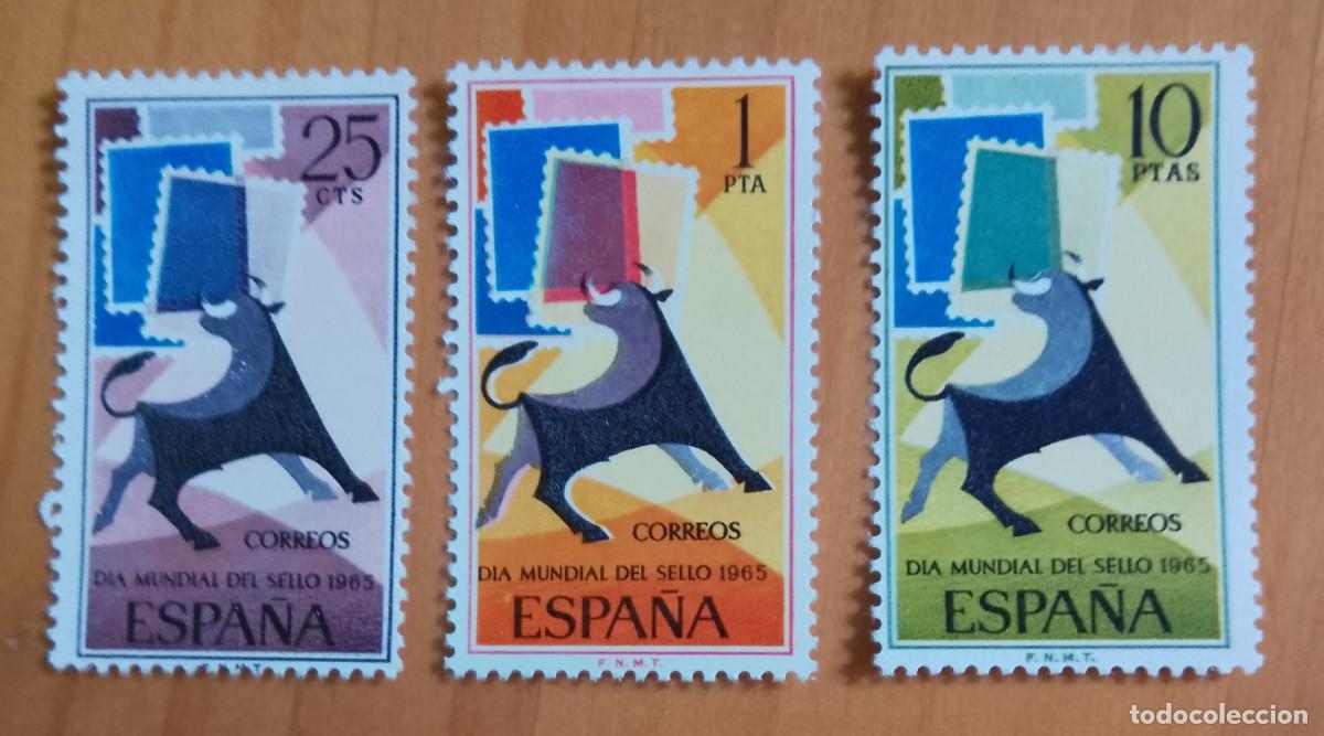 Sellos: SERIE, A&Ntilde;O 1965 - EDIFIL 1667, 1668 Y 1669 - A&Ntilde;O MUNDIAL DEL SELLO.