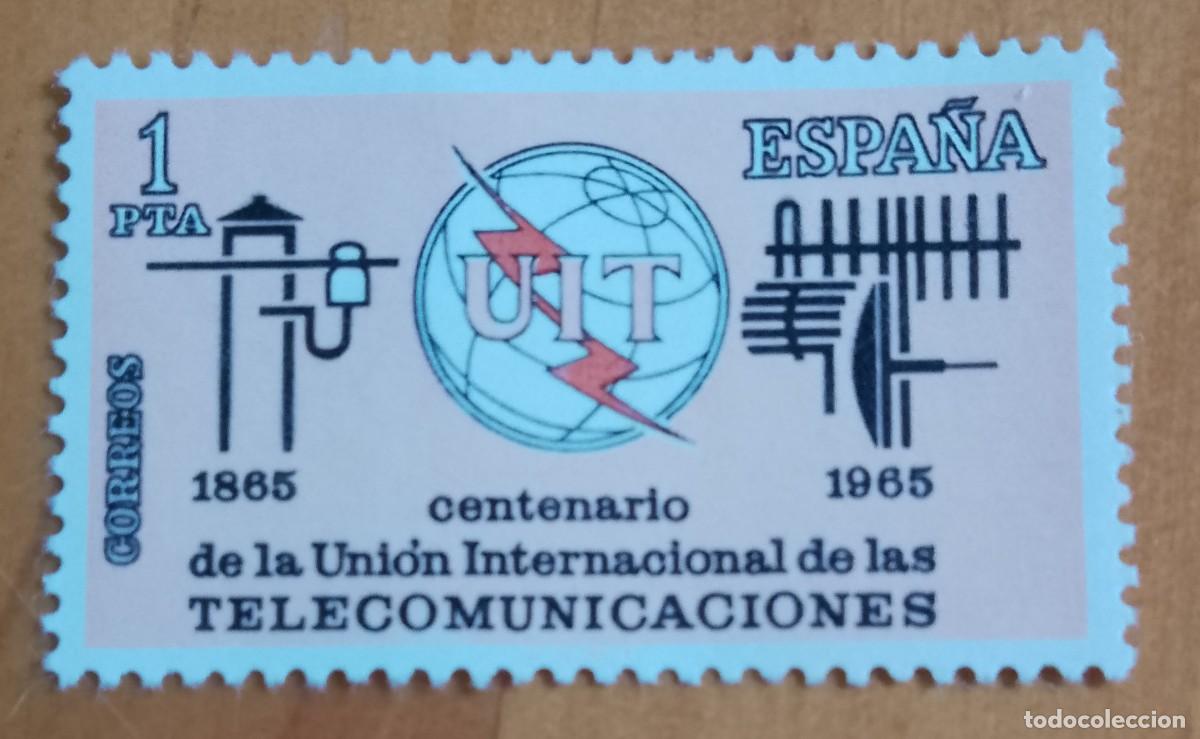 Sellos: SERIE, A&Ntilde;O 1965 - EDIFIL 1679 - CENTENARIO DE LA UNI&Oacute;N INTERNACIONAL DE LAS TELECOMUNICACIONES.