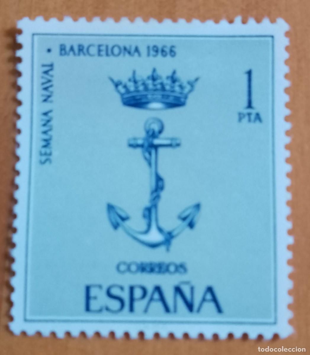 Sellos: SERIE, A&Ntilde;O 1966 - EDIFIL 1737 - SEMANA NAVAL EN BARCELONA