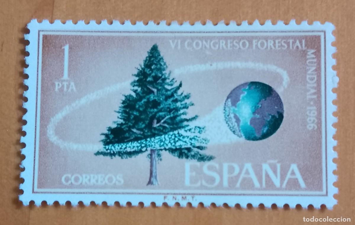 Sellos: SERIE, A&Ntilde;O 1966 - EDIFIL 1723 A 1725 - VI CONGRESO FORESTAL MUNDIAL