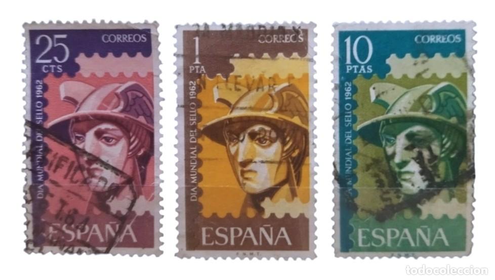 Sellos: ESPA&Ntilde;A 1962 DIa Mundial del Sello. SERIE COMPLETA USADA.