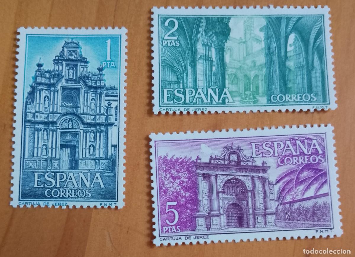 Sellos: SERIE, A&Ntilde;O 1966 - EDIFIL 1761 A 1763- CARTUJA DE SANTA MARIA DE LA DEFENSI&Oacute;N, JEREZ.