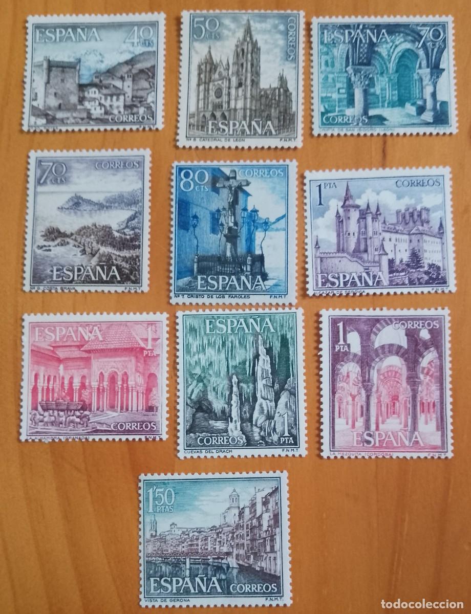 Sellos: SERIE - A&Ntilde;O 1964 - EDIFIL 1541 A 1550 - PAISAJES Y MONUMENTOS.