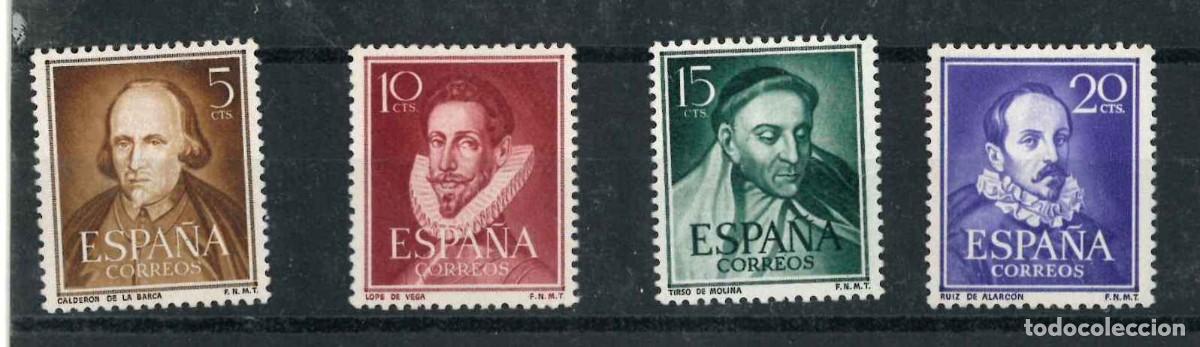 Sellos: Espa&ntilde;a 1950. Literatos. Edifil 1071/74 R2