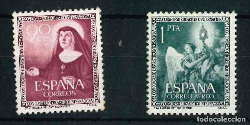 Sellos: Espa&ntilde;a 1952. Congreso Eucar&iacute;stico. Edifil 1116/17 R11.2