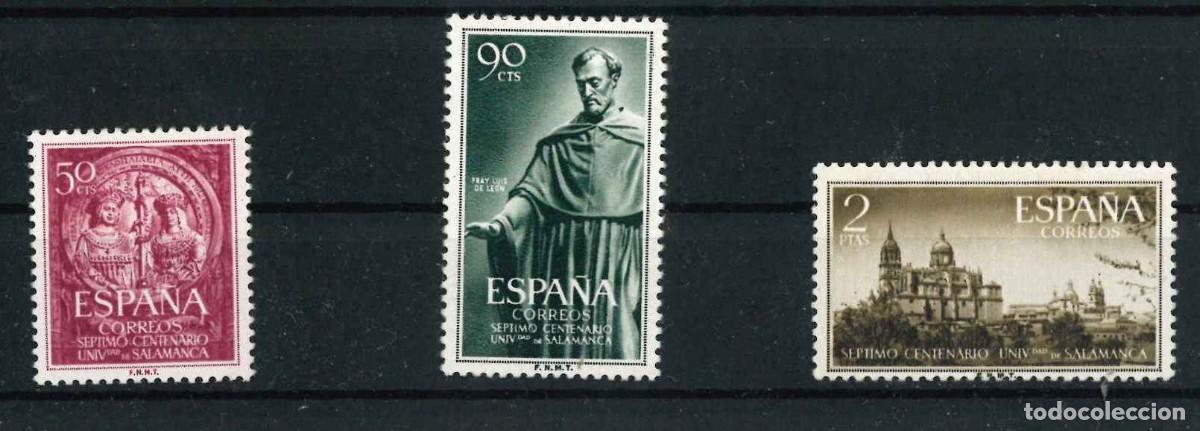 Sellos: Espa&ntilde;a 1953. Universidad de Salamanca. Edifil 1126/28 R15.2