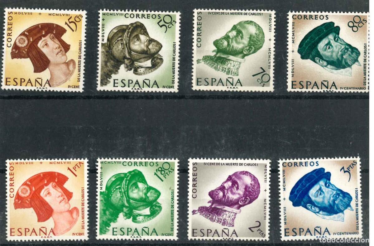 Sellos: Espa&ntilde;a 1958. Carlos I. Edifil 1224/31** MNH R33.2