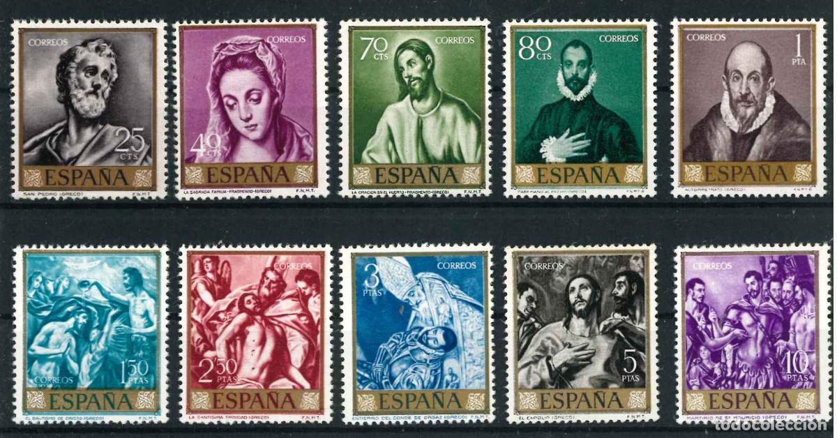 Sellos: Espa&ntilde;a 1961. El Greco. Edifil 1330/39** MNH R39.2